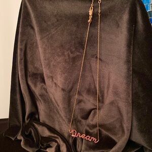 Henri Bendel Dream pink faux Diamond, rose gold necklace
